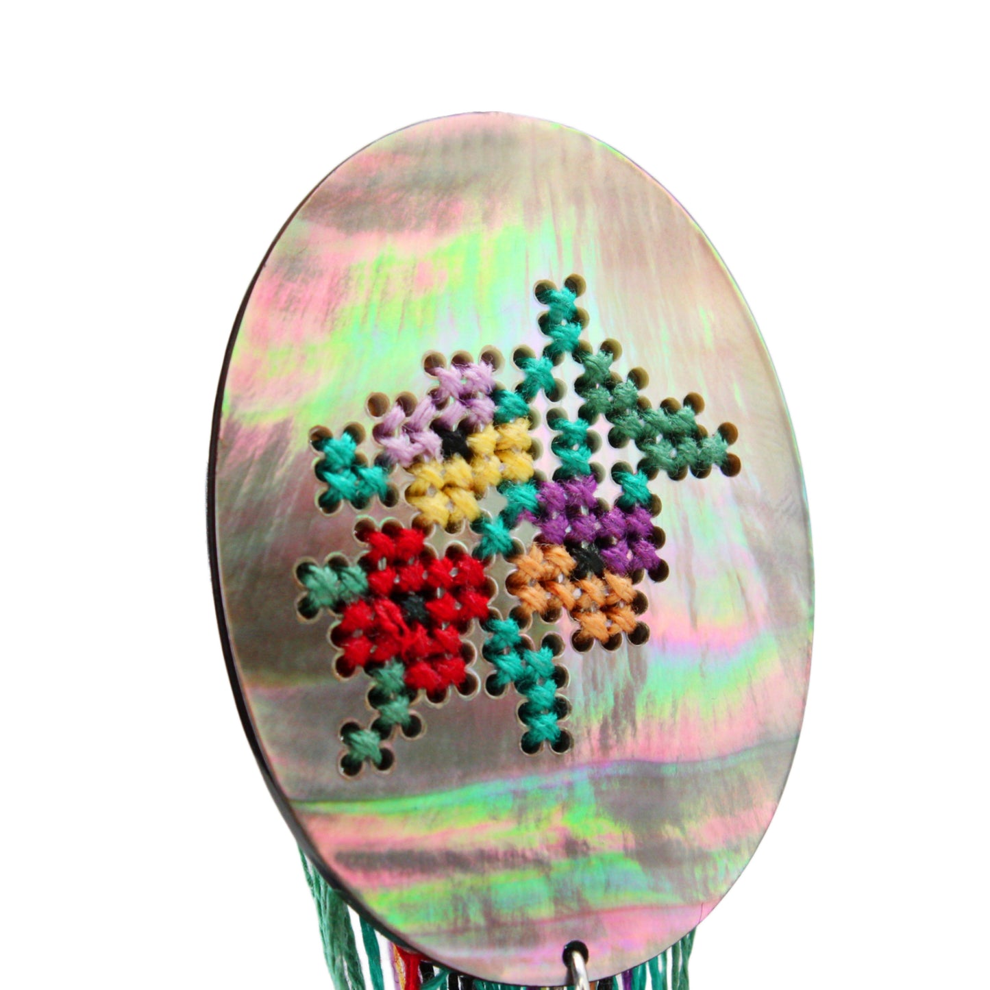 Black Mother-of-Pearl Earrings "Magwayen"