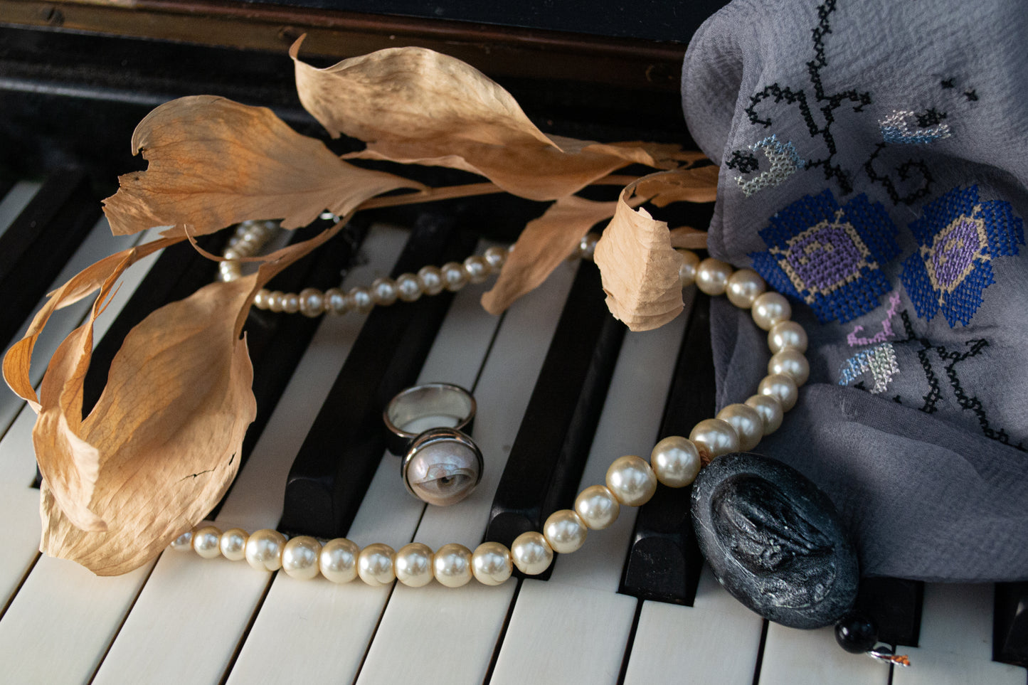 Veiled Lady of Pearls "Oceana"