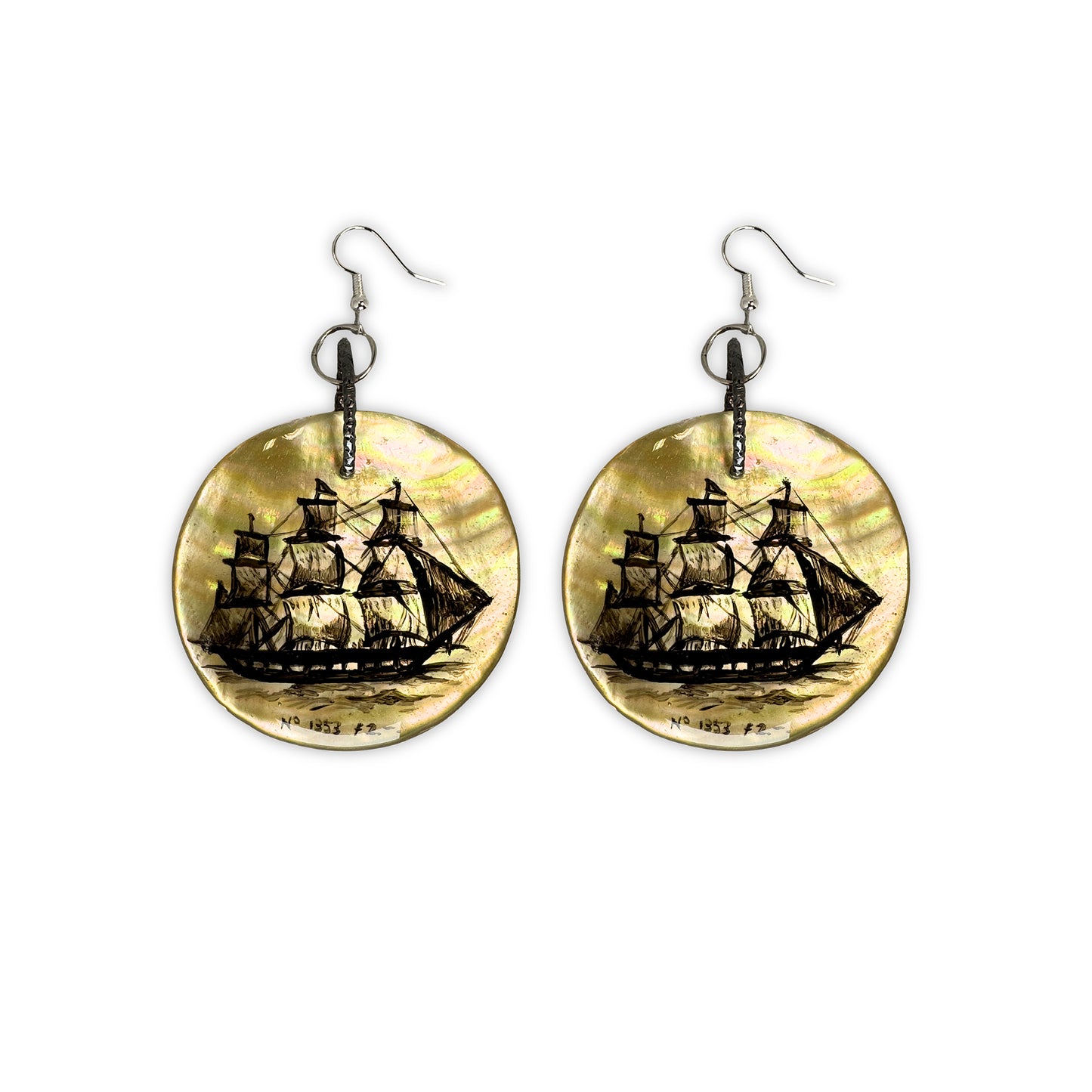 Nº 1853 Vessel - Siren’s Voyage Mother-of-Pearl Earrings