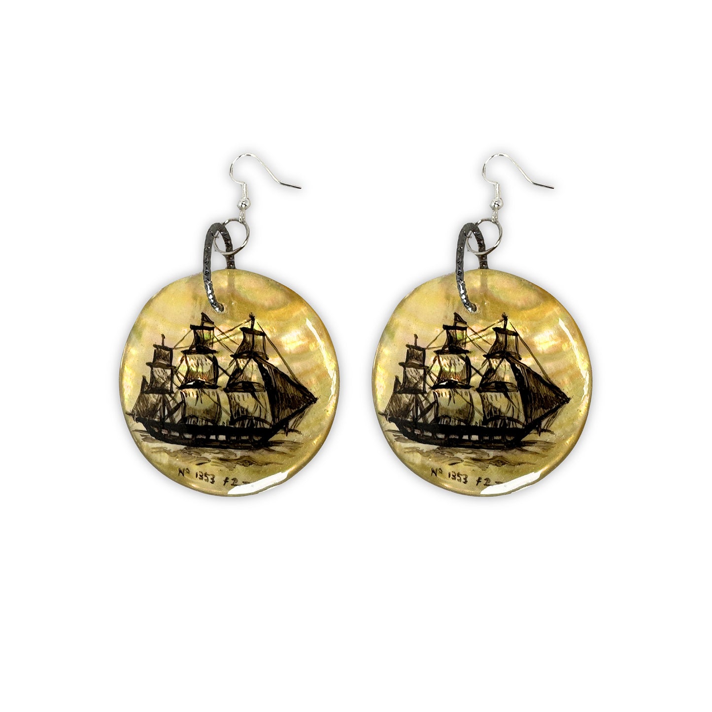 Nº 1853 Vessel - Siren’s Voyage Mother-of-Pearl Earrings