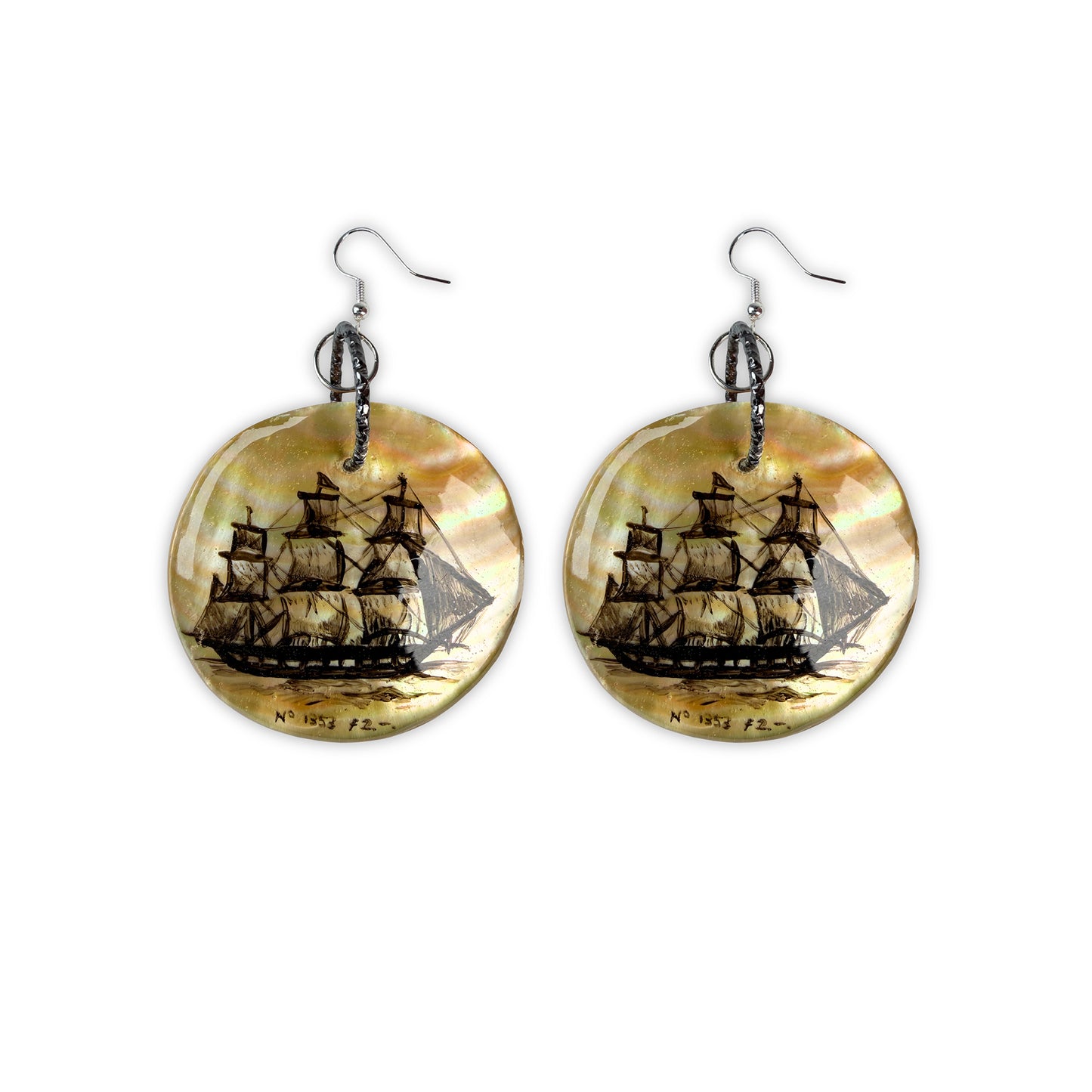 Nº 1853 Vessel - Siren’s Voyage Mother-of-Pearl Earrings