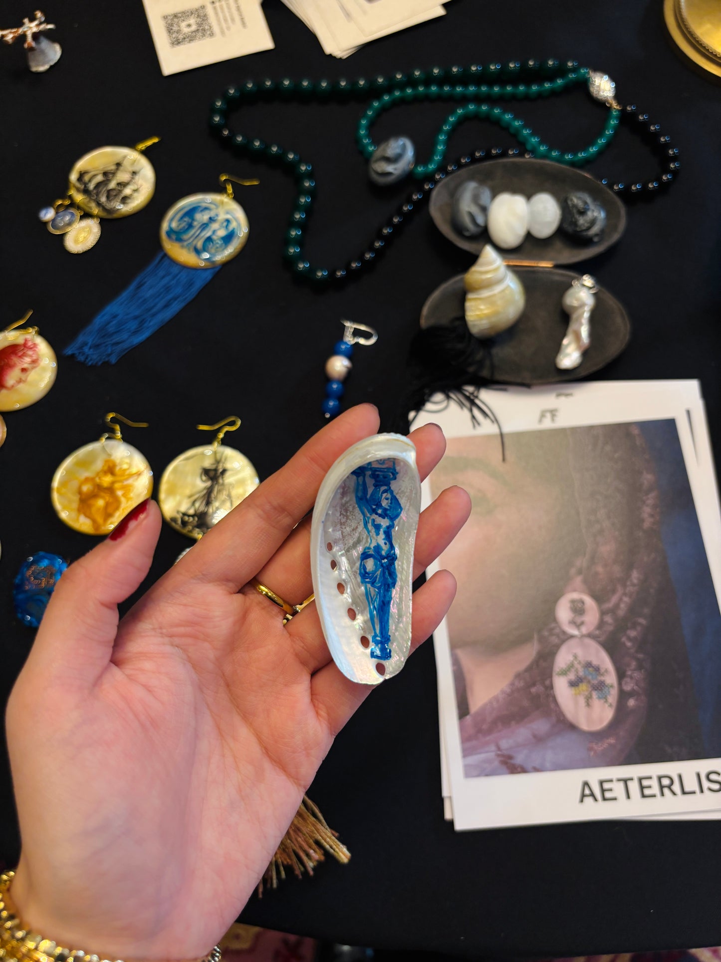 Siren's Gaze Abalone Earrings | Blue