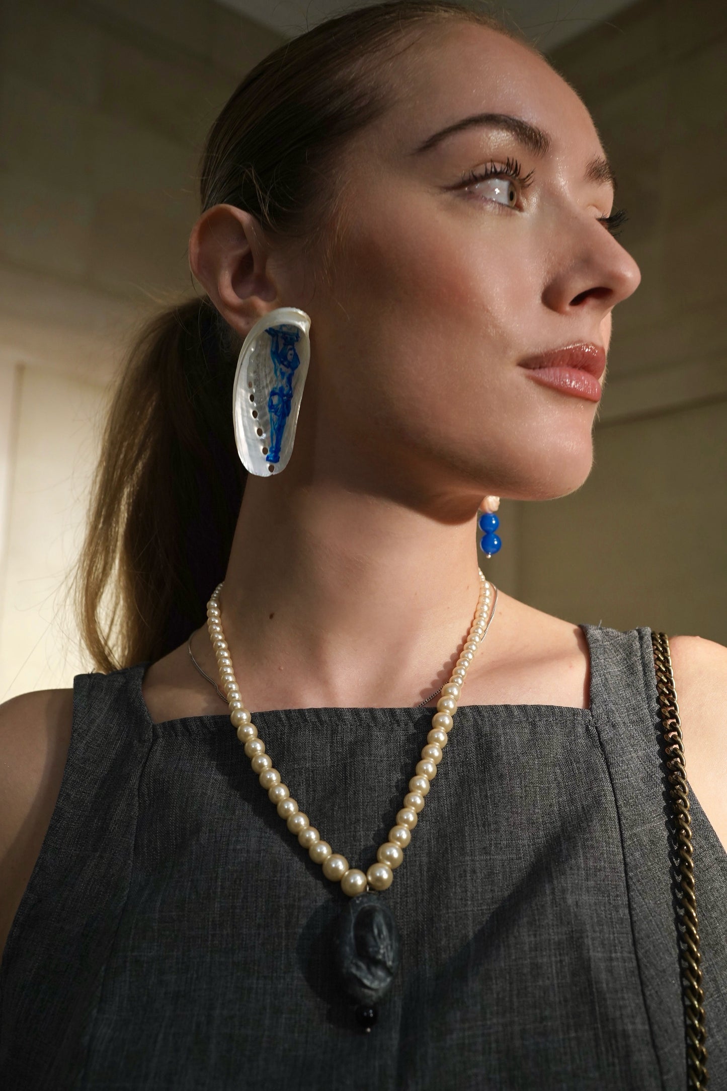 Siren's Gaze Abalone Earrings | Blue