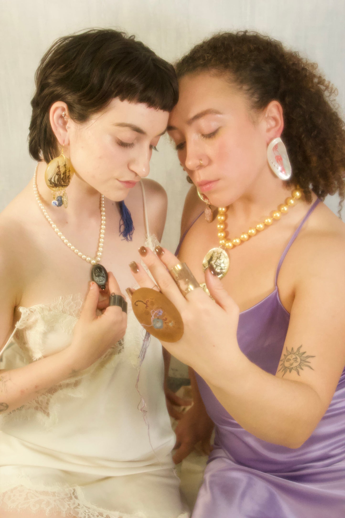 Siren's Gaze Abalone Statement Earring | Red