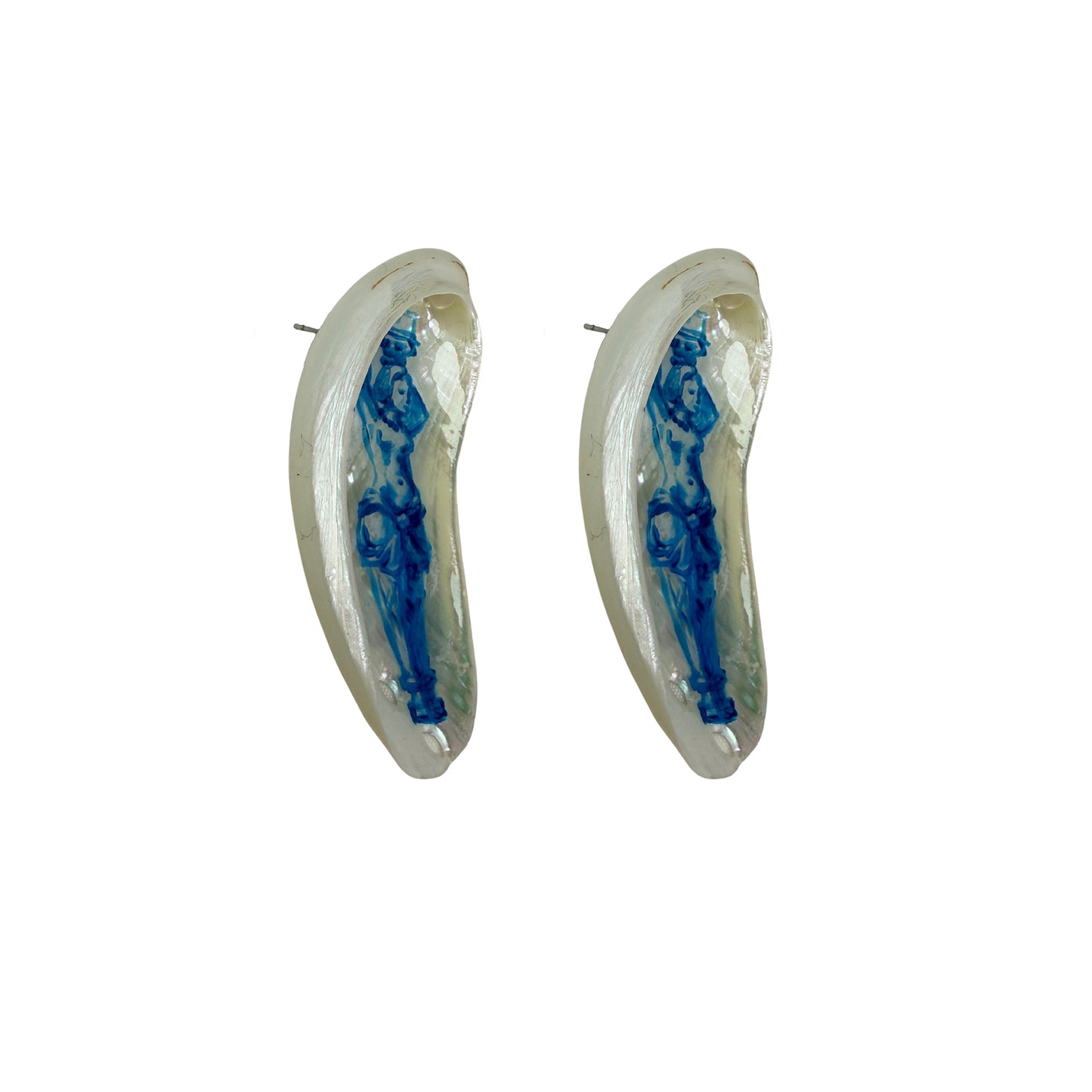 Siren's Gaze Abalone Earrings | Blue