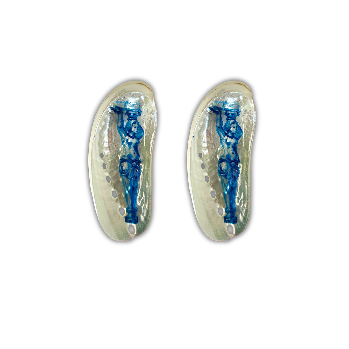 Siren's Gaze Abalone Earrings | Blue