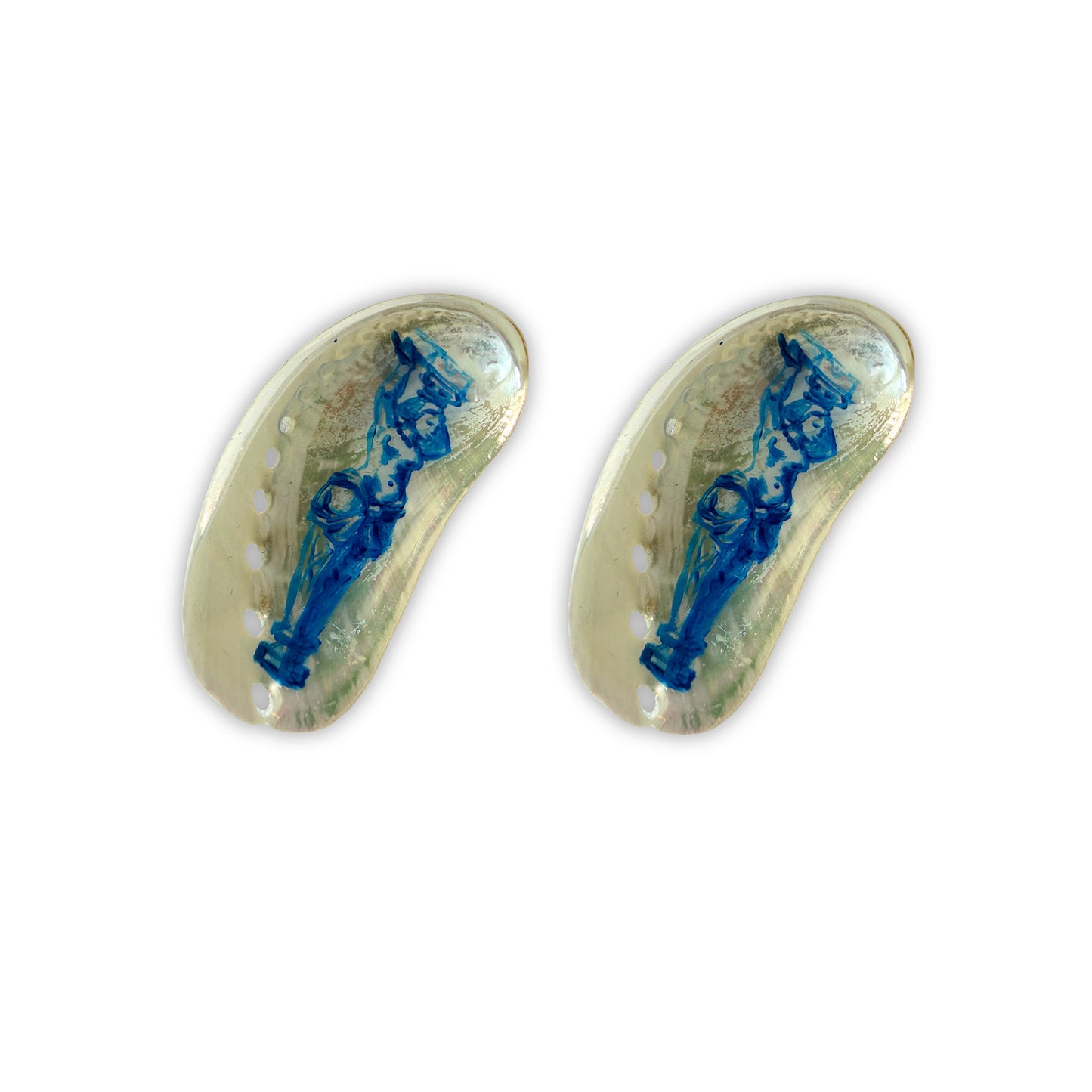 Siren's Gaze Abalone Earrings | Blue