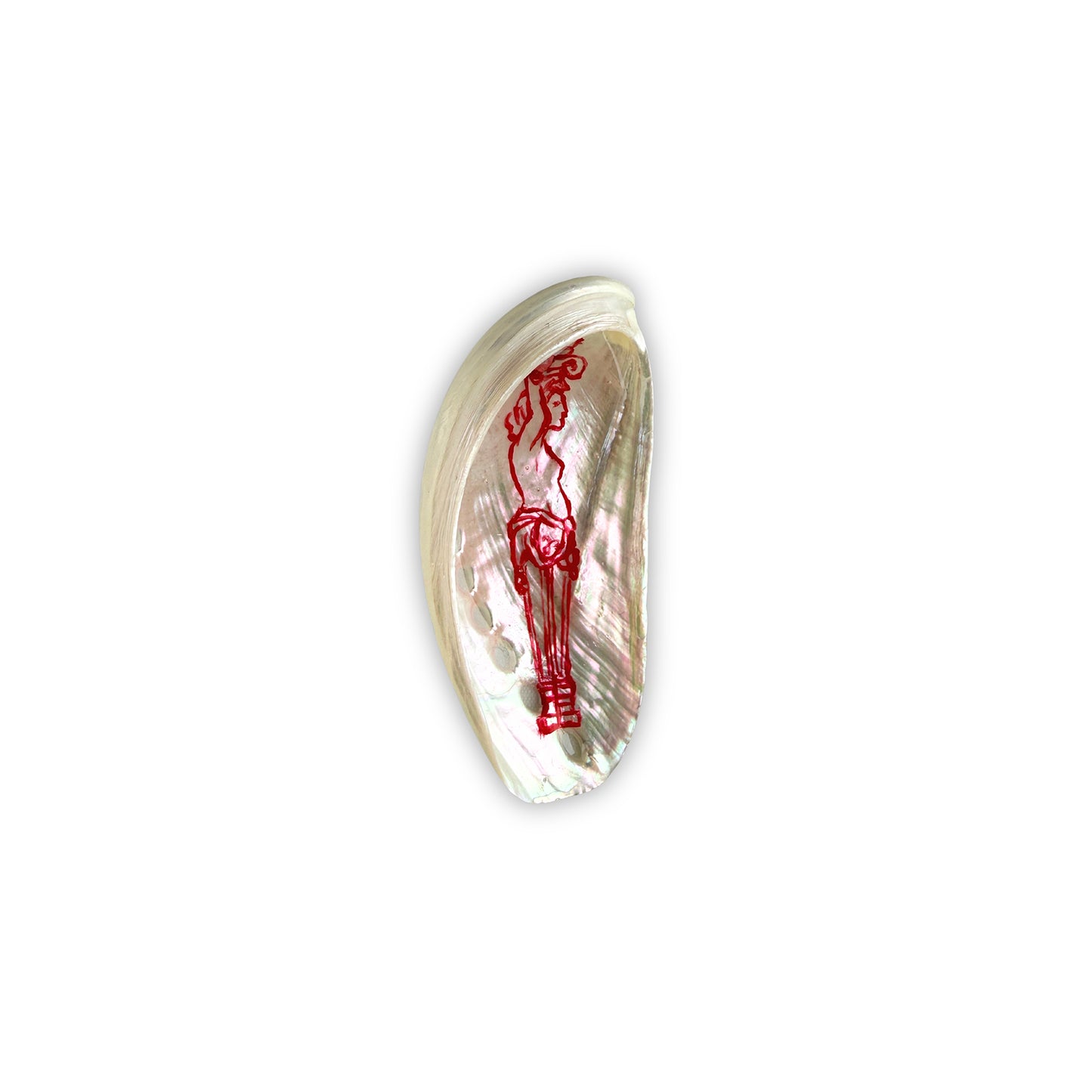 Siren's Gaze Abalone Statement Earring | Red