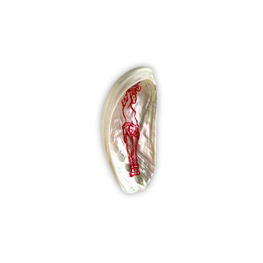 Siren's Gaze Abalone Statement Earring | Red