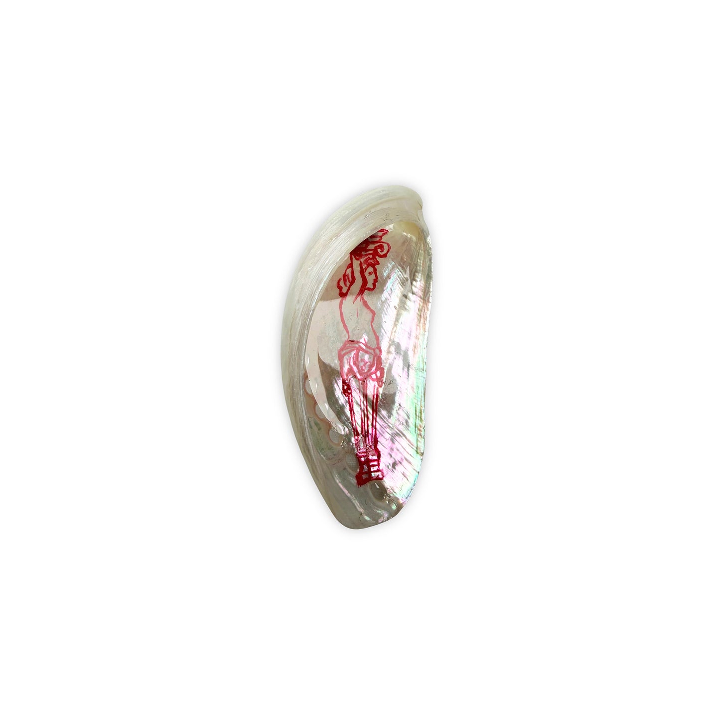 Siren's Gaze Abalone Statement Earring | Red