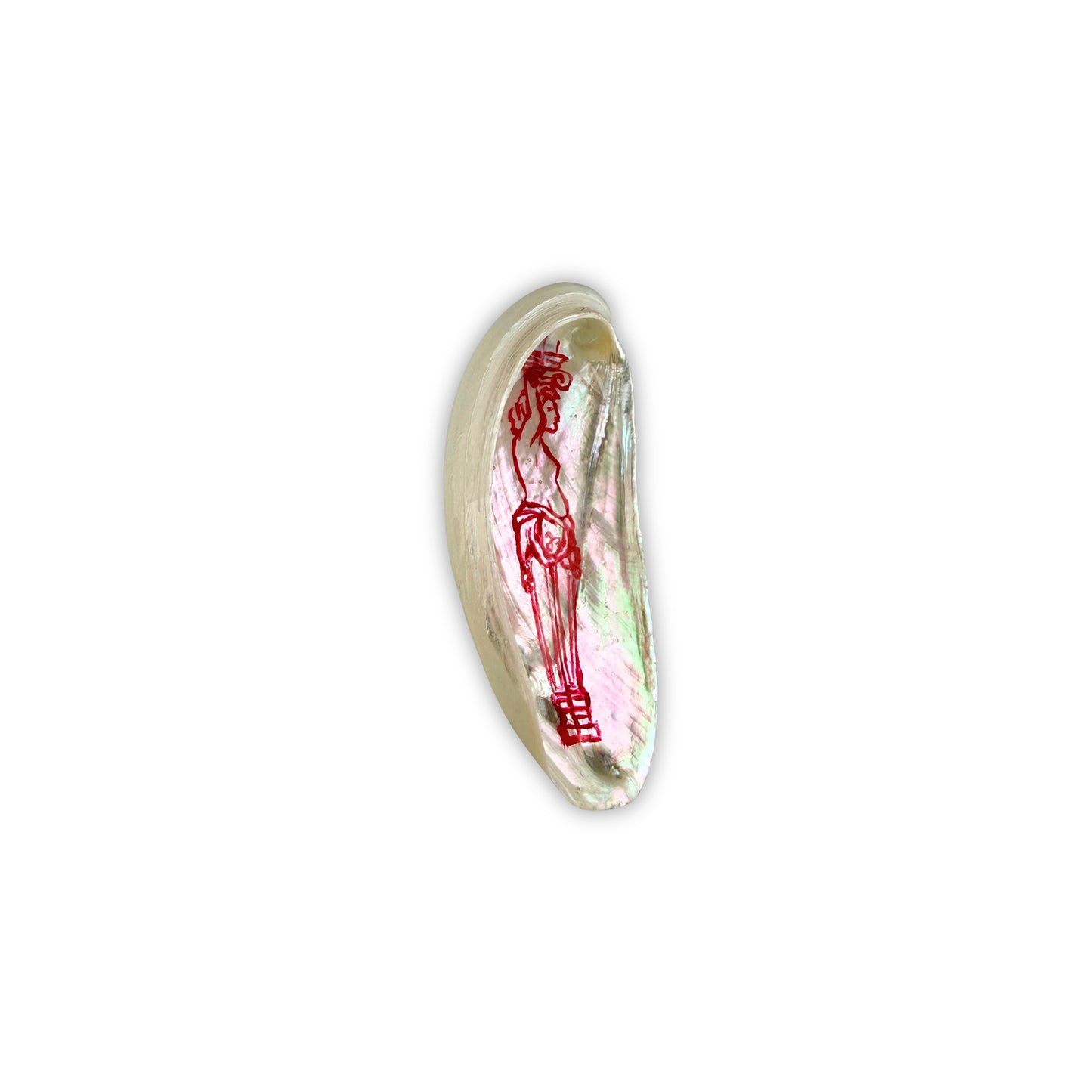 Siren's Gaze Abalone Statement Earring | Red
